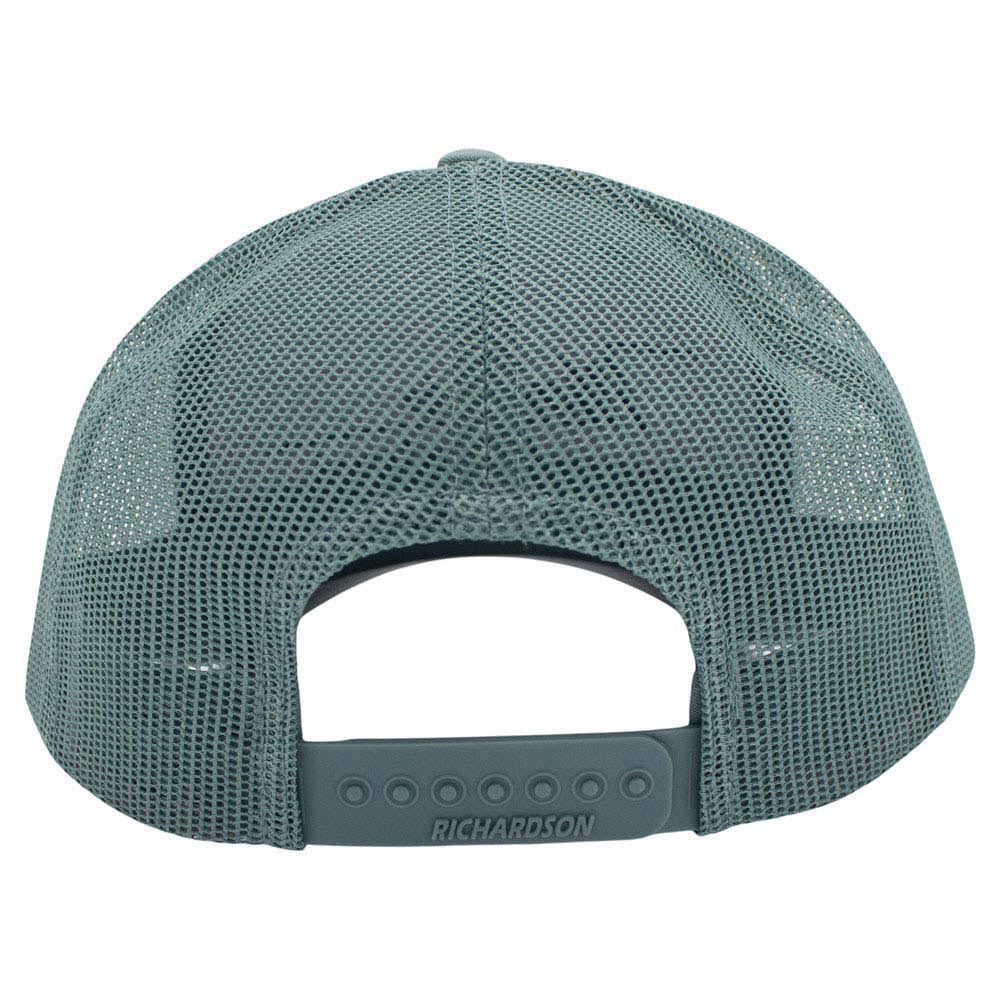 Blue mesh cap with Richardson branding and a snap back closure.