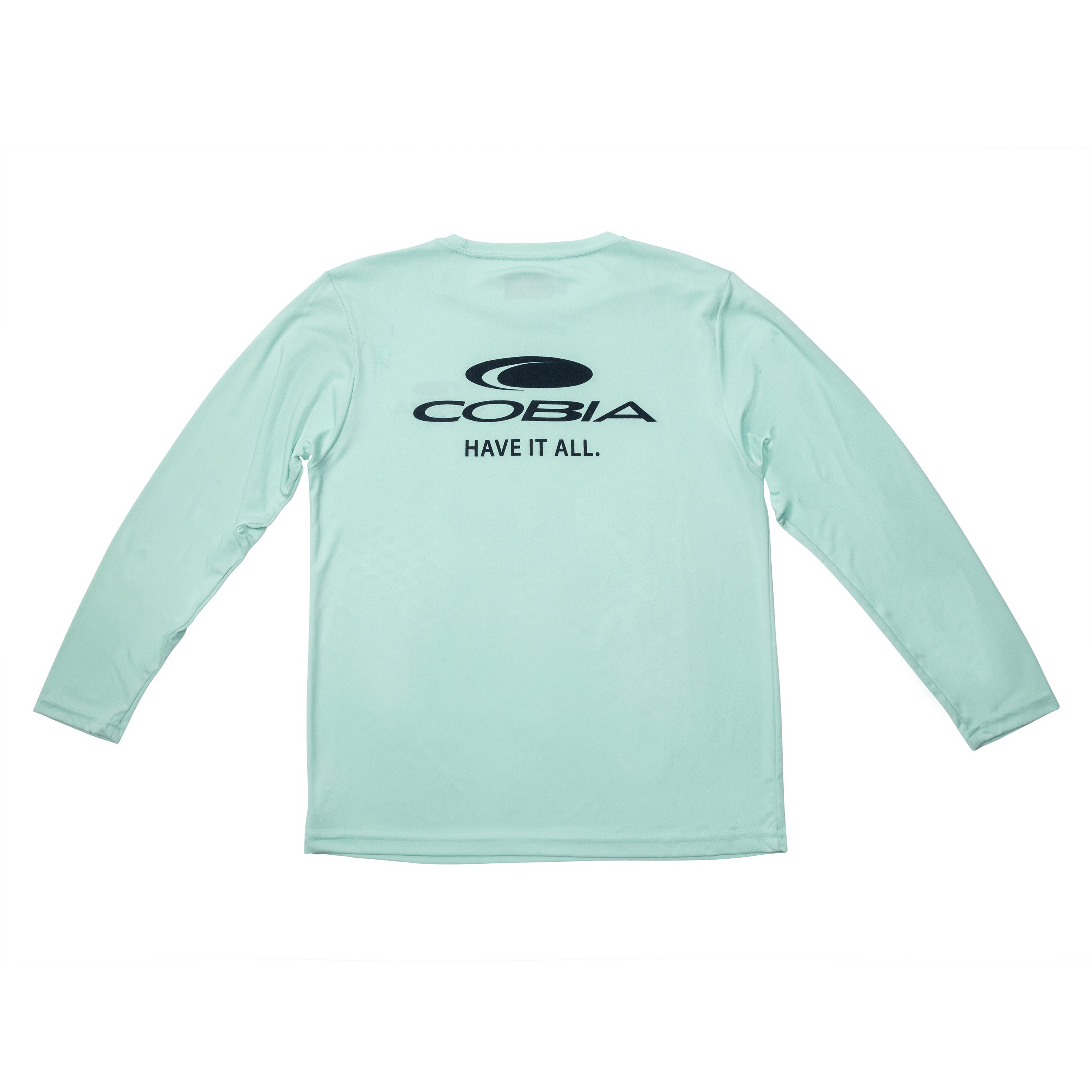 youth pastel mint performance long sleeve back