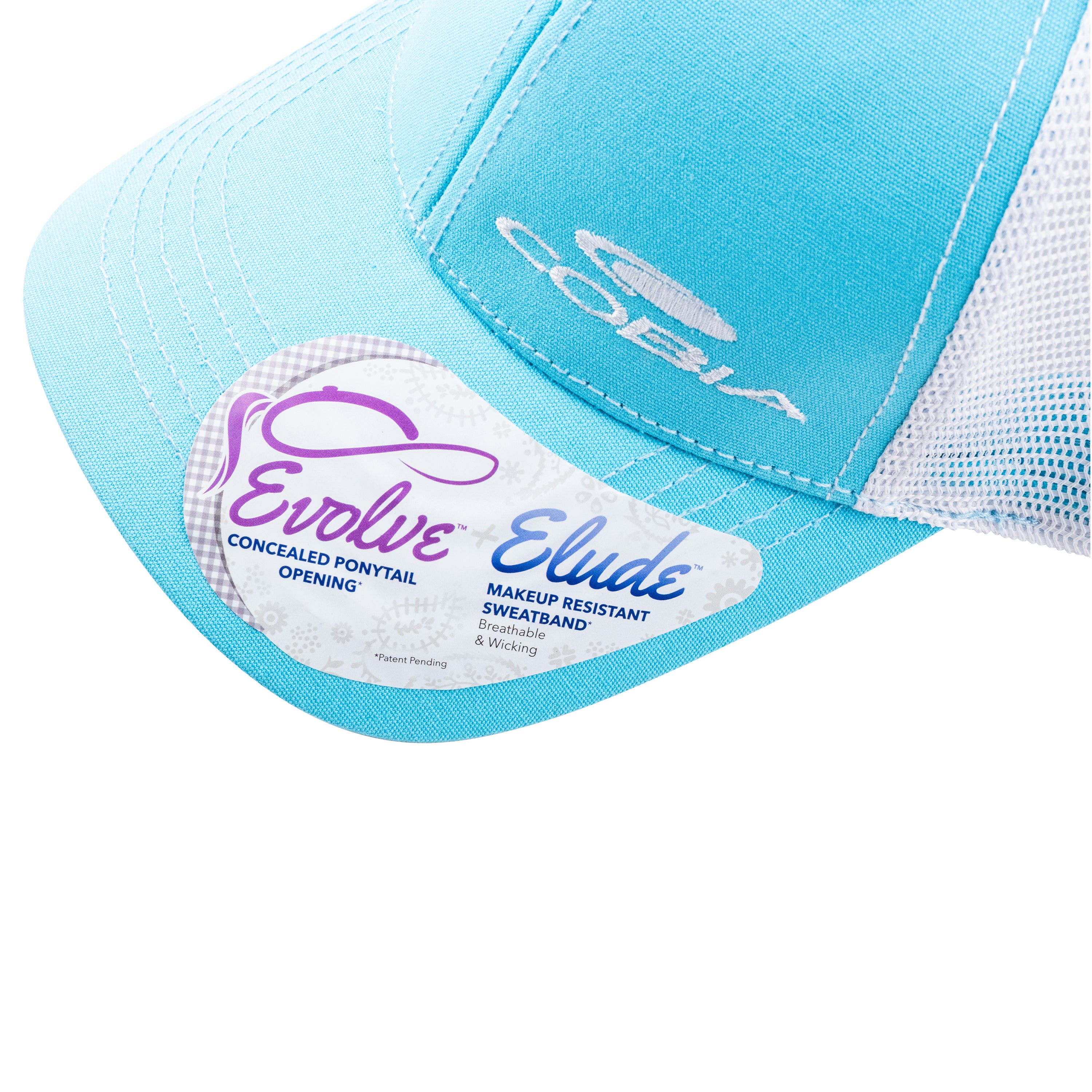 teal evolve hat side profile